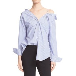 Theory Tamalee Off-the-Shoulder Shirt size L
